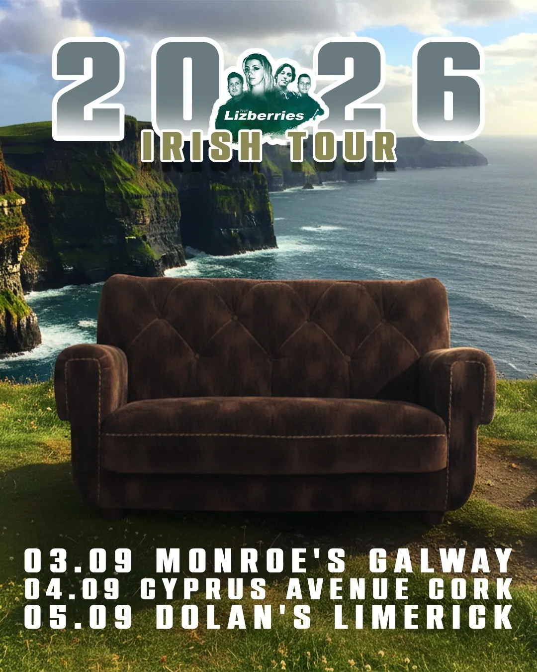 New Irish Tour 2026 - The Lizberries in Irlanda